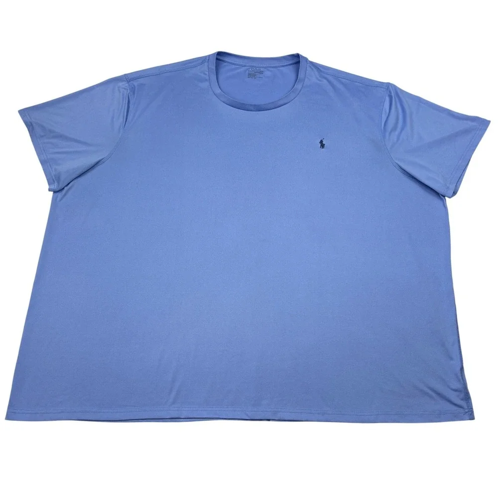 Polo Ralph Lauren Shirt Mens 6XB Blue Performance Short Sleeve Tee Big and Tall